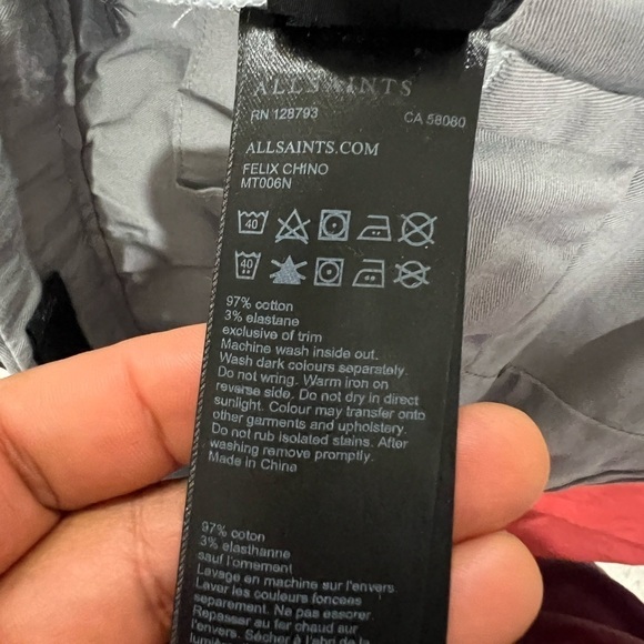 All Saints grey trousers pants size 30 - Picture 8 of 9